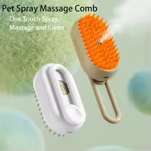 Cat and Dog Brush Steamer Electric Spray Cat Hair Brush 3 in 1 Steamer Brush for Dogs and Cats
