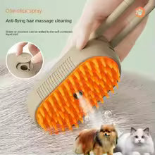 Cat and Dog Brush Steamer Electric Spray Cat Hair Brush 3 in 1 Steamer Brush for Dogs and Cats