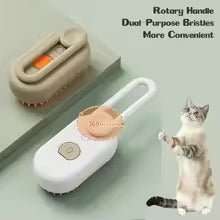 Cat and Dog Brush Steamer Electric Spray Cat Hair Brush 3 in 1 Steamer Brush for Dogs and Cats